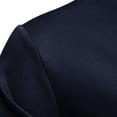 thumbnail image 3 of WREESH Men's Elegant Dress Button Down Shirts Casual Long Sleeve with Patchwork Design, Turn-Down Collar, and Solid Color for a Versatile Wardrobe Essential Navy, 3 of 9