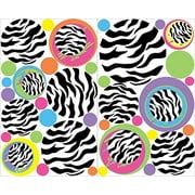 Multicolored Zebra Print Dot Wall Decals, 37 Zebra Circle / Dots Wall Stickers / Children's Wall Decor