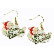 Santa Claus Merry Christmas Earrings