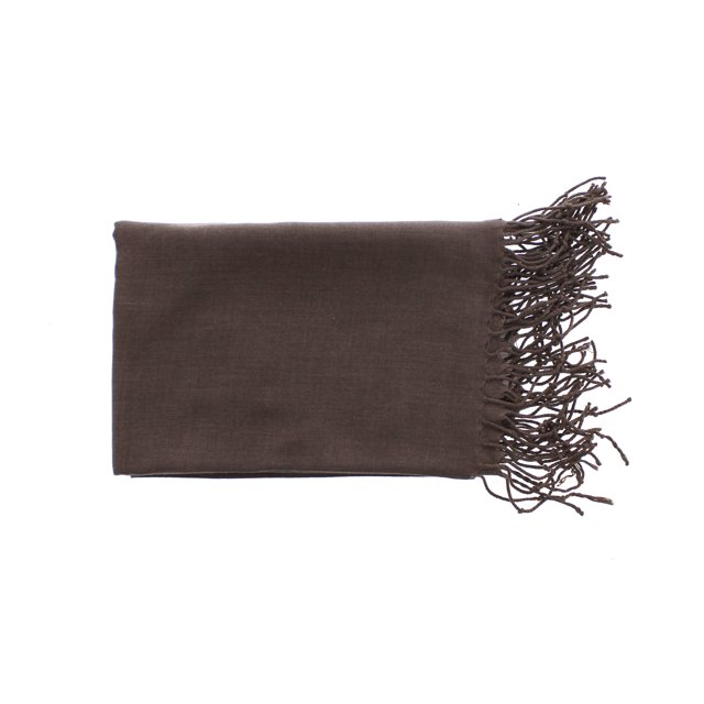 Châle Style Pashmina 26 Po de Large par 72 Po de long Taupe Fumé