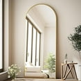 thumbnail image 7 of Lumora 71.1"X26" Arched Full Length Mirror Aluminum Alloy Frame Floor Mirror,Gold, 7 of 7
