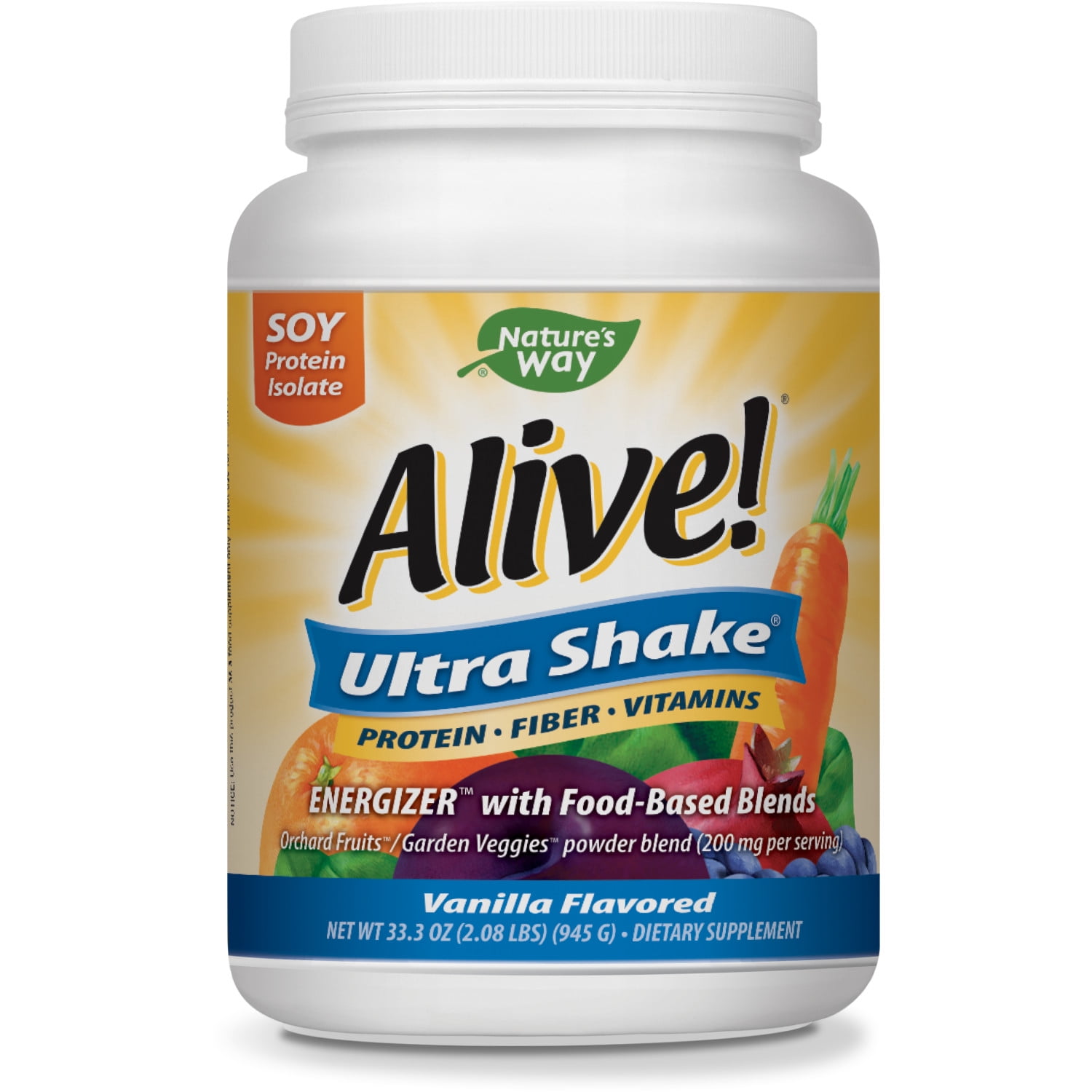 Nature’s Way Alive! Ultra Shake Energizer, Soy Protein Isolate, Vanilla
