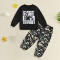 thumbnail image 2 of CAUYDY 3 6 9 12 18 24 Months 1-5T Baby Boy Photoshoot Outfits Toddler Long Sleeve Pullover and Elastic Pants 2PCS Clothes Set Fall Winter Gift for Infant White for Sizes 18-24 Months, 2 of 4
