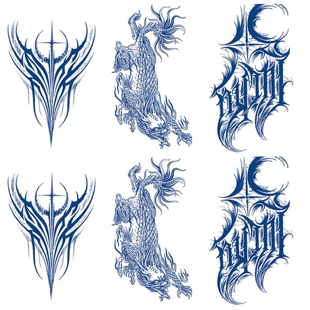 Tatuajes Temporales Realistas Ygjytge 6 Piezas Impermeable