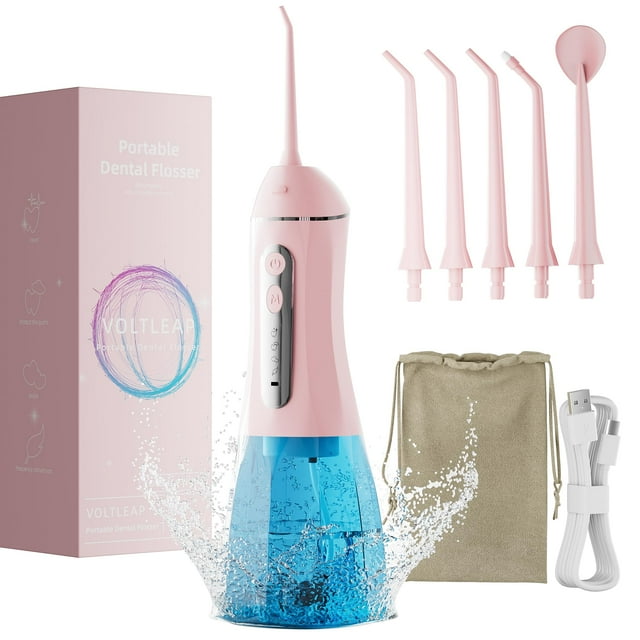 Water Flosser VOLTLEAP portátil para adultos con 4 puntas y bolsa