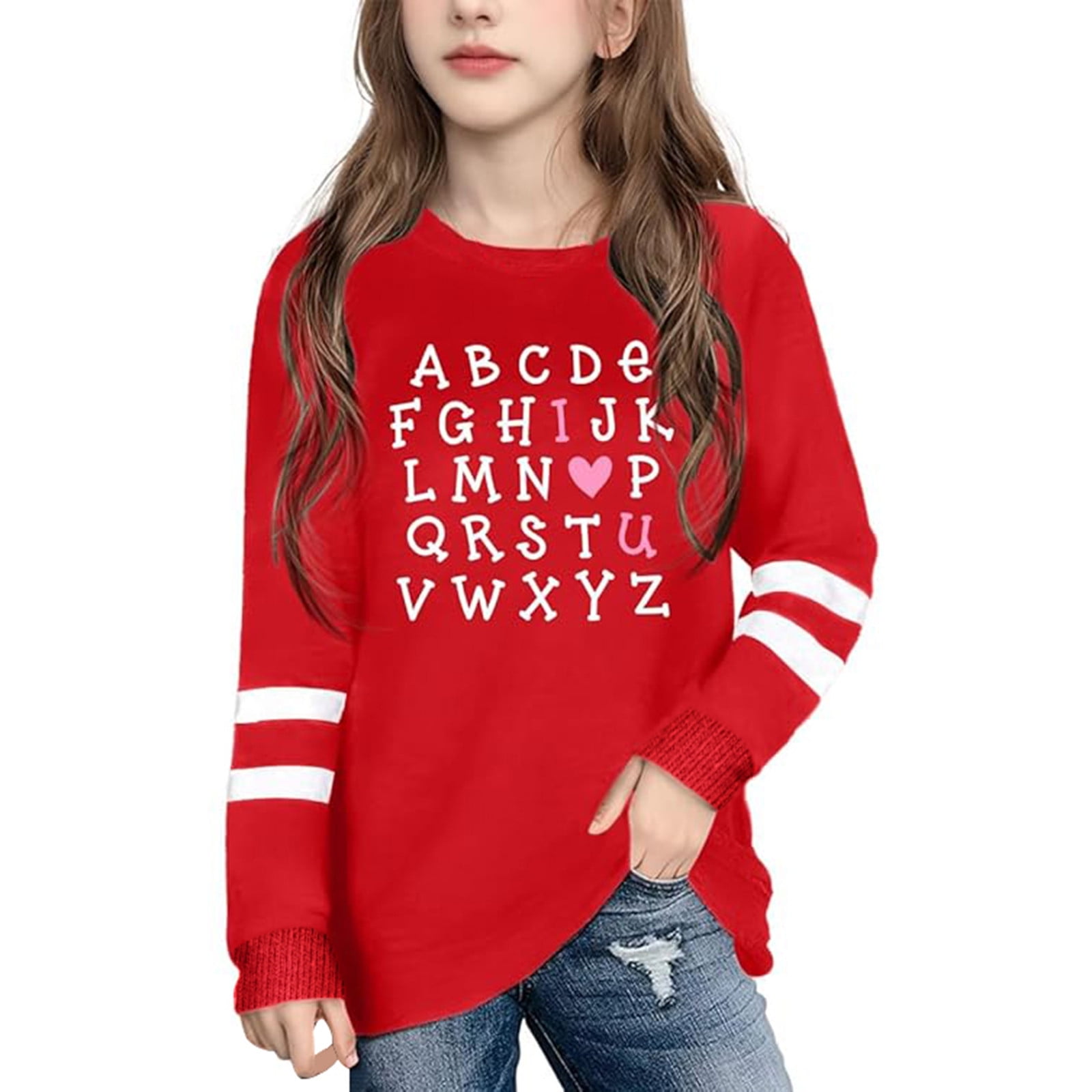 T-shirt Manches Longues Fille/garçon - Col Rond, Coupe Ample, Coton Doux - Parfait école, Loisirs, Couche De Base