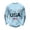 Light Blue, variant on CharmCyan USA Letter Print Long Sleeve Crewneck Pullover Sweatshirt Casual Loose Fit Unisex Top with Flag Graphic Design