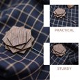 thumbnail image 3 of 2 alfileres de madera para ojal, alfiler de solapa con flores, alfiler decorativo para ojal, alfiler de solapa para hombre, alfiler de solapa floral para hombre, 3 of 7