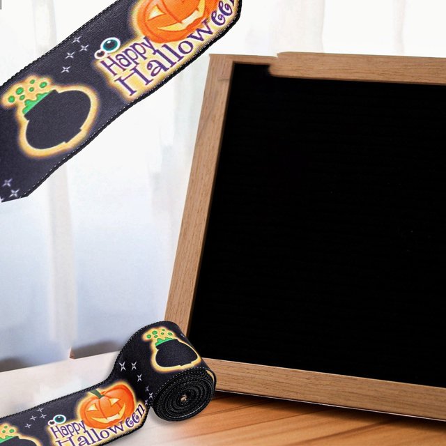 JJKBVCLO Halloween Print Ribbon For Party Decorations Decorative Fabric Ribbon Perfect For Events And Celebrations