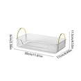 thumbnail image 3 of Wuztai Transparent Ribbon Handle Storage Box, Washbasin Countertop Cosmetics Organizer, Single Layer Bathroom Storage Rack, Clear Plastic Storage Container, 3 of 6