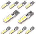 thumbnail image 2 of 10pcs 12v White Silicone Housing T10 194 W5W T10-5050-6SMD Canbus Automotive LED Signal Lights W5W T10 194 168 W5W COB 4SMD LEDs, 2 of 5