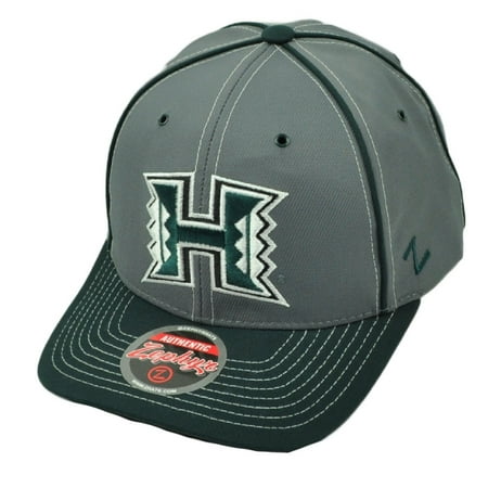 Zephyr Green - NCAA Zephyr Hawaii Rainbow Warriors Adjustable Curved Bill Hat Cap Gray Green