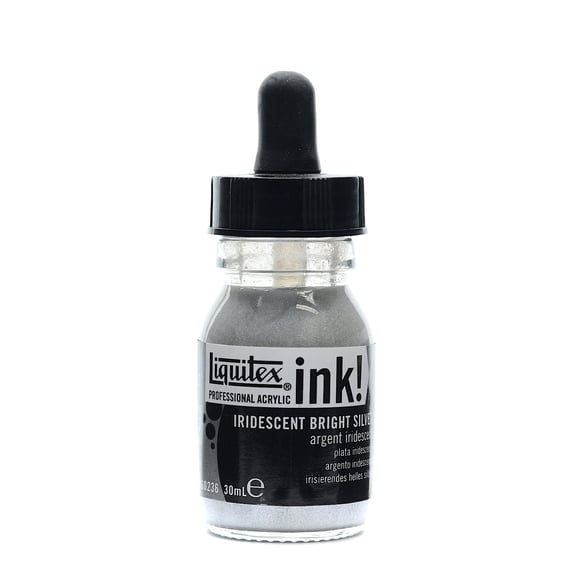 Professional Acrylic Inks iridescent bright silver, 236, 30 ml (pack of 3)