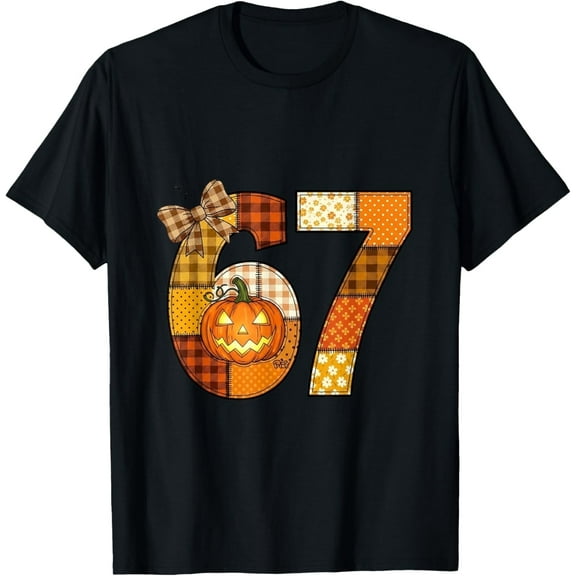 67 Halloween Six Seven Brainrot Meme Boys Funny 6 7 T-Shirt