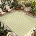 thumbnail image 2 of Outdoor Rug 3x5 ft Yellow Stripes Outdoor Large Area Rug Non Slip Rubber Linen Classic Vertical Striped Front Door Mat RV Rug Camping Carpet Patio Outdoor Rugs for Backyard Balcony Deck Porch Indoor, 2 of 9