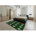 thumbnail image 5 of Ahgly Company Machine Washable Indoor Square Transitional Green Area Rugs, 5' Square, 5 of 7