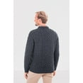 thumbnail image 3 of SAOL Aran Traditional Fisherman Sweater 100% Premium Merino Wool Cable Knittted Pullover for Men Made in Ireland Jumper Honeycomb Stitch Jumper, 3 of 4
