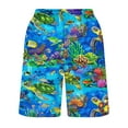 thumbnail image 5 of LMOIPLI Men's Tropical Sea Turtle Print Beach Shorts Elastic Waist Drawstring Quick Dry Casual Summer Swim Trunks with Pockets Blue XXXXXL, 5 of 5