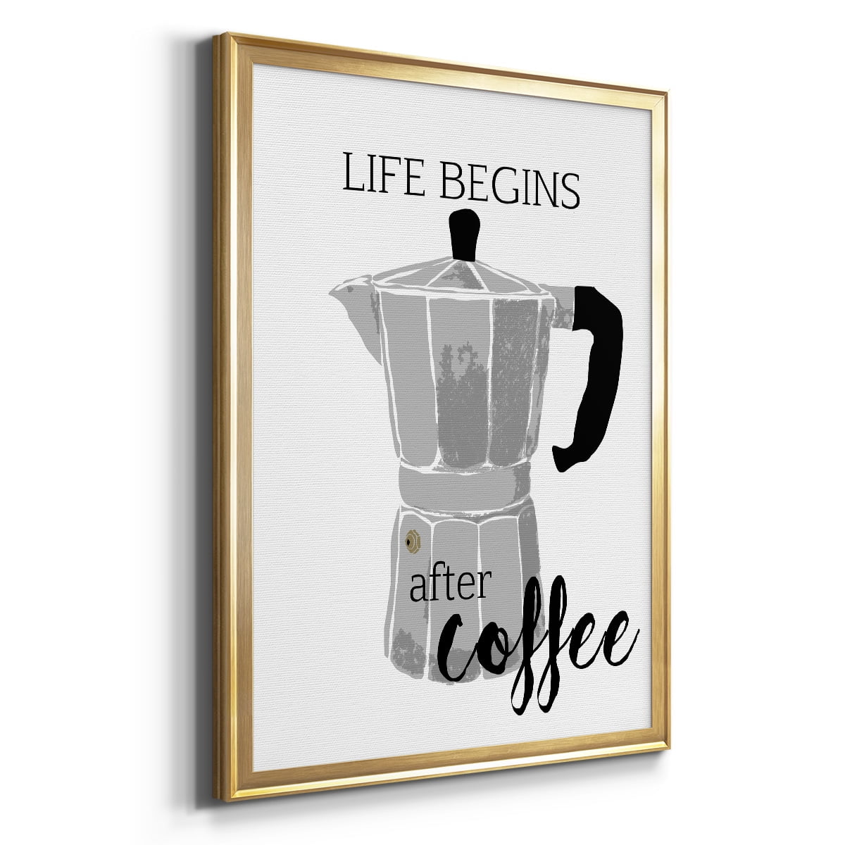 Begins After Coffee Premium Framed Print - Ready to Hang