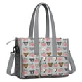 thumbnail image 2 of Teacher Tote Bag,Cute Pitbull Terriers Dog and Flower Teacher Utility Tote Bag,Large Work Tote Bags for Women with Multiple Pockets,Top Zipper Closure,13.8x10.6x6.7 Inch, 2 of 5