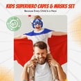 thumbnail image 4 of Superhero Capes and Masks for Kids - Satin Capes and Felt Masks for Boys Captain, 4 of 9