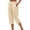 Khaki, variant on EazyTech Capri Pants for Women Straight Leg Drawstring Elastic Waist Linen Pant Lightweight Loose Casual Summer Clothes