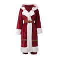 Halco Santa Suits DHFJKG Men Santa Claus Set, Red Plush Santa Suit with Coat Pants Belt ...
