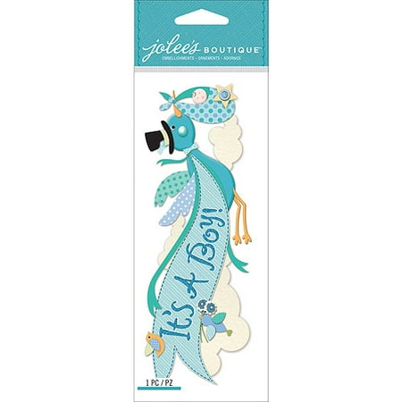 Dimensional Title Waves - Jolee's Boutique Title Wave Dimensional Stickers, It's A Boy