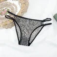 thumbnail image 3 of Bikini Sexy de malla de leopardo para mujer, ropa interior transparente, bragas brasileñas, Tanga, lencería descarada, 3 of 5