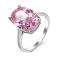 thumbnail image 2 of Certified Natural 925 Sterling Silver Oval Cut Pink Sapphire Ring Dainty Ring Birthstone Ring Promise Ring Gift For Her, 2 of 2