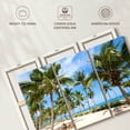 thumbnail image 6 of Elephant Stock Coconut Palm Beach Wall Art - Horizontal Multi Panel Canvas - Living Room Wall Decor - Beach Multi Panel - Blue And Green Decor - 50" x 32", 6 of 8