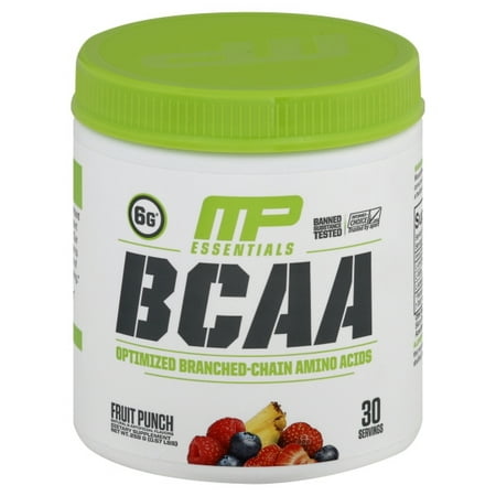 MusclePharm BCAA Essentials Powder, Post Workout Recovery, 30 Servings, Fruit (Best Recovery After Workout)