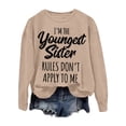 thumbnail image 4 of XINXIAOO Women's Sweatshirt Sweat Shirts Women Long Sleeve Pullover for Women Khaki Sweatshirts for Women Fall Clothes Women Preppy Clothes Teen Girl, 4 of 5