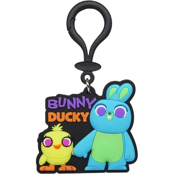 PVC Key Chain - Soft Touch Bag Clip - Toy Story - Bunny & Ducky