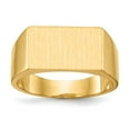 thumbnail image 1 of Solid 14k Yellow Gold Men's Engravable Monogram Signet Ring Band Size 10, 1 of 6
