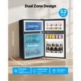 thumbnail image 2 of KFFKFF Mini-Frigo avec Congélateur, 3,2 Pi3, Réfrigérateur Compact à Deux Portes, Température Réglable, Tablette, Petit Frigo Écoénergétique, Porte Réversible, Faible Bruit, 2 of 9