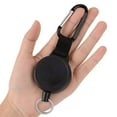thumbnail image 4 of tooloflife Mini Retractable Key Chains Belt Badge Reel Holder Stainless Steel Clip Black, 4 of 7