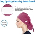thumbnail image 5 of Womens Working Cap Adjustable Lightweight Soft Hats Casual Button Breathable Tie Back Scrub Cap 2026,One Size, 5 of 6