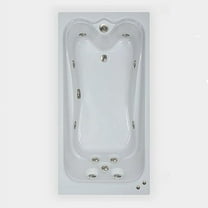WaterTech Acrylic 60 in. x 36 in. Elite Series Drop-In Whirlpool Tub - Bone