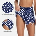 thumbnail image 3 of Women Swim Skirt Drawstrings Sides Swim Shorts Bathing Suit Skirted Swimsuit Bottom, 3 of 8