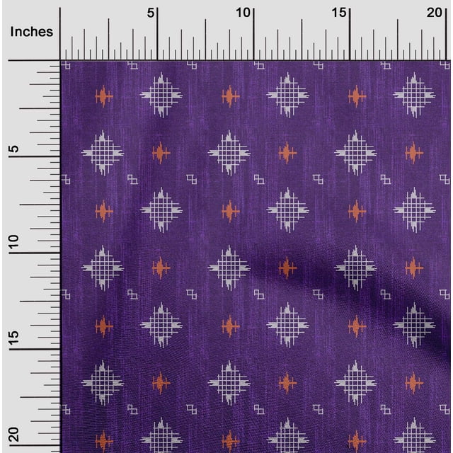 oneOone Viscose Jersey Fabric Check Kasuri Print Sewing Fabric BTY 60 Inch Wide