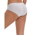 thumbnail image 3 of INSPIRE CHIC Women's Flower Print Mid-Waisted Full Coverage Briefs Elastic Comfortable Breathable Cotton Underwear M Light Gray, 3 of 5