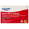 Equate Maximum Strength Sinus PE & Allergy Medicine, 24ct Tablets