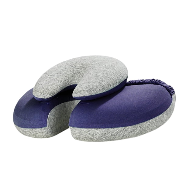 Almohada cervical para silla de oficina, escritorio, siesta, funda extraíble, ergonómica, multiusos. Azul marino