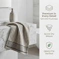 thumbnail image 3 of REGALWOVEN Striped Cotton Bathroom Hand Towels, 13 x 29 Inch Soft Absorbent Decorative Hand Towels Grey 4-Piece, 3 of 7