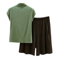 thumbnail image 2 of NominalSnug Womens Pajama Set 2 Piece Soft Lounge Set with Pockets Short Sleeve Top and Shorts Sleepwear, 2 of 6