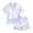 White, variant on Girls Pajamas Satin Pajama Set Silk Pjs Short Sleeve Sleepwear (White,13-14 Years)