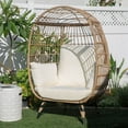 Barton Egg Chair Indoor/Outdoor Wicker Lounger with Stand and