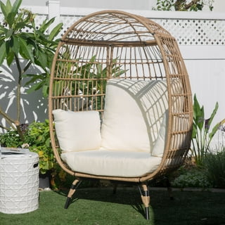 Better Homes & Gardens Ventura Boho Stationary Wicker Egg Chair ...