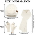 thumbnail image 7 of FZ FANTASTIC ZONE Womens Winter Beanie Hats Scarf Touchscreen Gloves Set Fleece Lined Knit Skull Caps Long Scarves for Women Men, 7 of 7